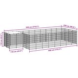  Kavez za pse srebrni 8,47 m² čelični | shoptok.hr