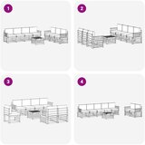  Setovi sofa 8 kom. Bijela i bež Poliester | shoptok.hr
