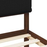  Krevetni okvir s tapiciranim uzglavljem Tamno smeđa i crna - tamno smeđa i crna 80 x 200 cm | shoptok.hr