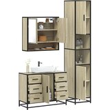 Maison Chic Kopalniški sestavi - Kopalniška garnitura 3-delna sonoma hrast inženirski les, (21787289) | Shoptok.si