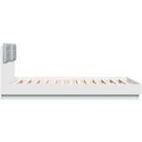  Okvir kreveta s uzglavljem i LED svjetlima bijeli 150 x 200 cm | shoptok.hr