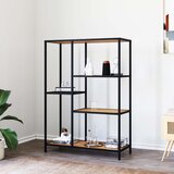 Unique Furniture Crna/u prirodnoj boji biblioteka u dekoru hrasta 80x112x35 cm Altino – | shoptok.hr