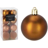 Set novogodišnjih kugli 6cm 16/1 512993/ braon