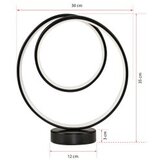 Opviq stona lampa cezanne black white light