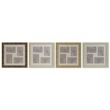  Okvir za sliku Home ESPRIT Smeđa Bež Prirodno Bjelokost Kristal polistiren Skandinavski 38 x 2 x 38 cm (4 kom.) | shoptok.hr
