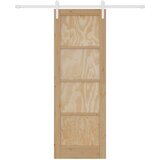  Klizna vrata Prirodna i bijela 73,5 x 211 cm Masivna borovina | shoptok.hr
