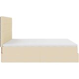  Otomanski okvir kreveta s madracima krem 200x200cm od tkanine | shoptok.hr