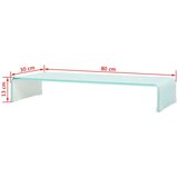  Stojalo za TV / ekran stekleno zeleno 80x30x13 cm, (20622190) | Shoptok.si