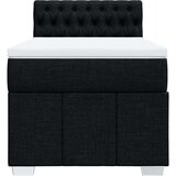 vidaXL Box spring postelja z vzmetnico črna 80x200 cm blago | Shoptok.si