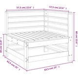  Kutna vrtna sofa od masivne borovine | shoptok.hr