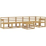  Set vanjskih sofa 7 pcs Bijela Čvrsto drvo akacije | Eponuda.com