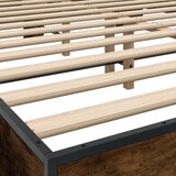  Okvir za krevet boja hrasta 150x200cm konstruirano drvo i metal | shoptok.hr