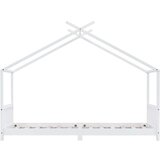  Otroški posteljni okvir bel iz trdne borovine 90x200 cm, (20650894) | Shoptok.si
