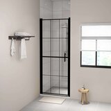  Vrata za tuš od kaljenog stakla 81 x 195 cm crna | shoptok.hr