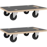  Transportna kolica 2 kom pravokutna 50 x 35 x 11,5 cm 250 kg | shoptok.hr