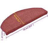  Prostirke za stepenice 15 kom 65x24x4 cm Bordo poluokrugle velike | Eponuda.com