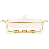 Altom design pravokutna posuda za pečenje sa grijačem Mesa 1,7L, zlatno postolje - 020101226 | shoptok.hr
