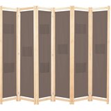 vidaXL Paravan 6-delni 240x170x4 cm rjavo blago Cene