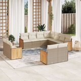 vidaXL 11-dijelni set vrtnih sofa od poliratana s jastucima bež | shoptok.hr
