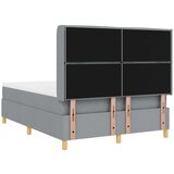 Box Spring postelja z vzmetnico in LED lučko svetlo siva 160x200 cm tkanina, (22049047) | Shoptok.si