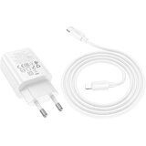 hoco. USB-C QC PD 30W stenski polnilec za telefon + USB-C na Lightning kabel N62 bel | Shoptok.si
