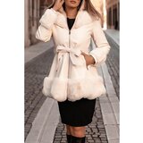 Fenzy Elegantan Kaput S Umjetnim Krznom Palancia, Bijeli Cijene