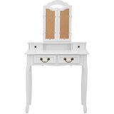 vidaXL Toaletni stolić sa stolcem bijeli 80x69x141 cm drvo paulovnije | shoptok.hr