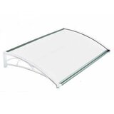  nadstrešnica za vrata 120x82cm bela baza ploča opal 6mm Cene