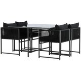 Venture Home Noto vrtni blagovaonski set, crni | shoptok.hr