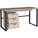 Venda pisalna miza kovina, leseni material črna, barve hrasta | Shoptok.si