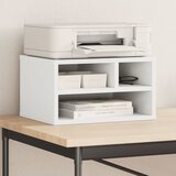  Stalak za pisač bijeli 40x32x22,5 cm od konstruiranog drva | shoptok.hr