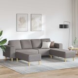  Kauč za dnevni boravak 3 pcs Sivo-smeđa Poliester Cijene
