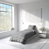 1630897 POSTELJINA GEOMETRIC LINE 140X200 CM SIVA/BIJELA