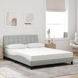  Krevet s madracem Hanko svjetlosivi 140x200 cm baršunasti | shoptok.hr