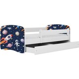 MID.YOU Dječji krevet Dreamy svemir 160x80 sa madracem s ladicom Bijela | shoptok.hr