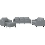 vidaXL 4-dijelni set sofa s jastucima svjetlosivi od tkanine | shoptok.hr