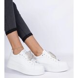 Gemre White women's sneakers adorned with a zircon bear Karrot | shoptok.hr