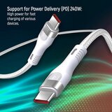 COLORWAY Kabel Type-C na Type-C (pleteni najlon) PD 240W 5.0A 1m bijeli | shoptok.hr