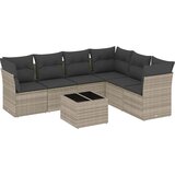  7-dijelni set vrtnih sofa svjetlosivi od poliratana | shoptok.hr