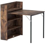 Nesta Zložljiva jedilna miza s polico, industrijski dizajn, prostorsko varčna, za majhne prostore, 80 x 90 x 93 cm, rustikalno rjava, (5000493569) | Shoptok.si