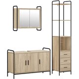  Set ormarića za kupaonicu 3 kom. Hrast sonoma | shoptok.hr