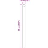 Steber ograje. 12 pcs Siva 60 cm Jeklo s prašnim premazom, (5000158005) | Shoptok.si