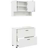 vidaXL Set namještaja za kupaonicu 2 pcs Bijelo 76.5 x 35 x 64 cm | shoptok.hr