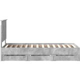  Okvir za krevet s ladicama Betonski sivi 75 x 190 cm | shoptok.hr