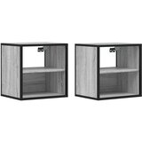 vidaXL Stenska nočna omarica 2 kosa siva sonoma 40x31x39,5 cm | Shoptok.si