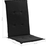  Jastuci za vrtne stolice 2 kom crni 120 x 50 x 3 cm od tkanine | shoptok.hr