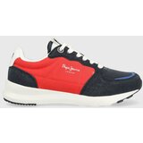 Pepe Jeans Otroške superge York Mix B rdeča barva | Shoptok.si