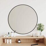 Zidno ogledalo crno Ø 60 cm okruglo | Eponuda.com