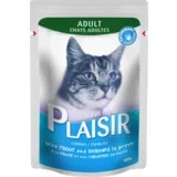 plaisir - komadići pastrmke i škampi u sosu 100g
