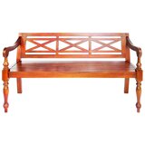vidaXL Klop Batavia 123 cm trden mahagonij temno rjava | Shoptok.si
